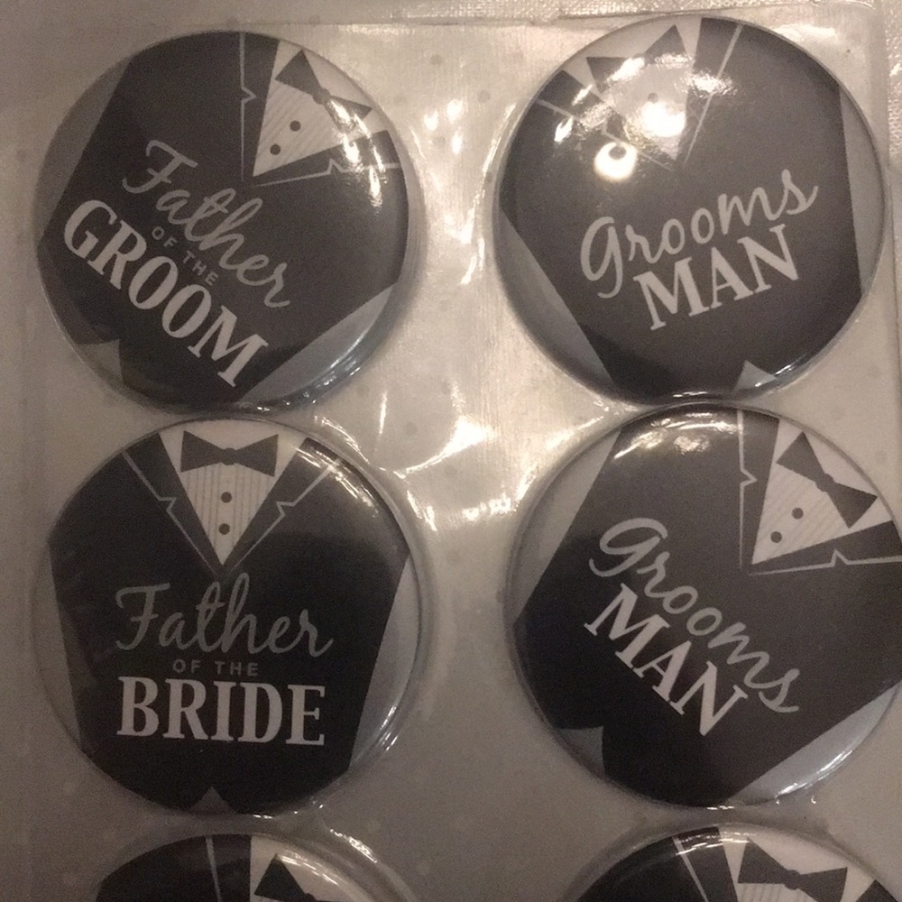 Bridal Party Buttons - Picture 2 of 4